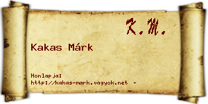 Kakas Márk névjegykártya