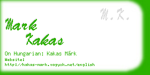 mark kakas business card