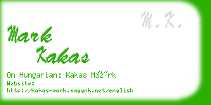 mark kakas business card